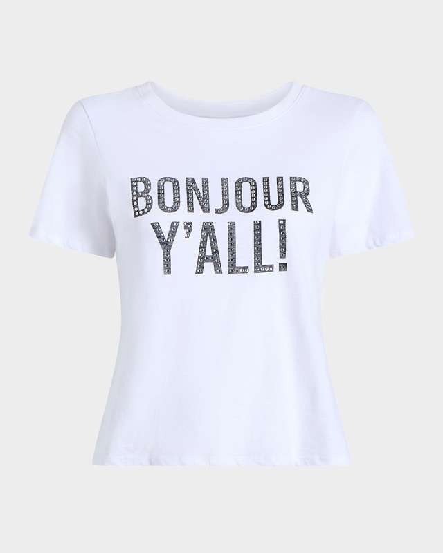 Bonjour Y'all Embellished Shrunken T
